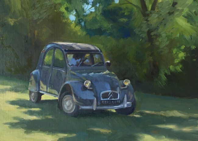 2CV – Oil on Panel, 30x23cm, 2020