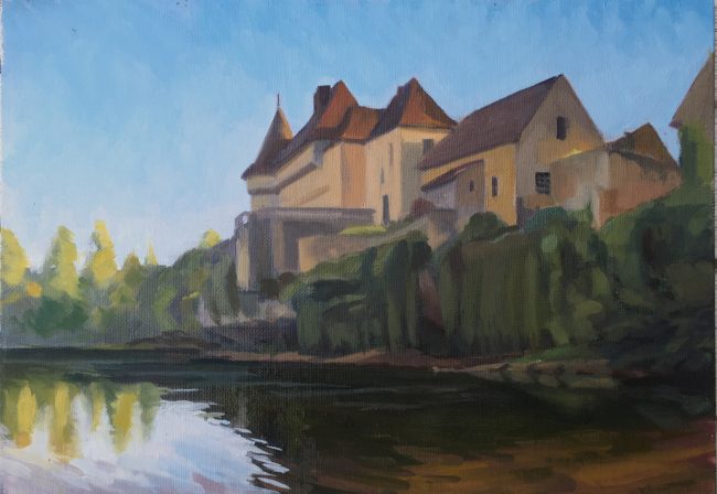 Château de Losse – Oil on Panel, 30x21.5cm, 2020