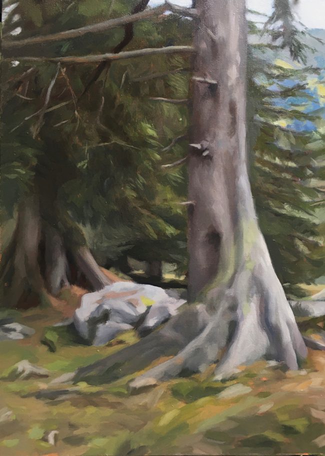 A Study in Greys – Oil on Panel, 17x25cm, 2020