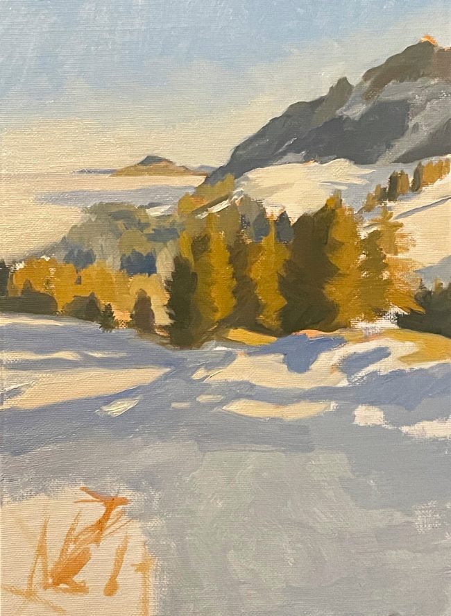 Nebelmeer – Oil on Panel, 25x18cm, 2020