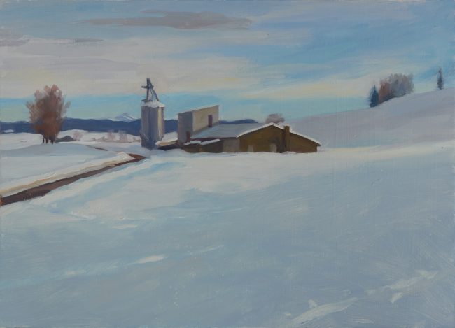 Pig Farm I – Oil on Panel, 25x18cm, 2021