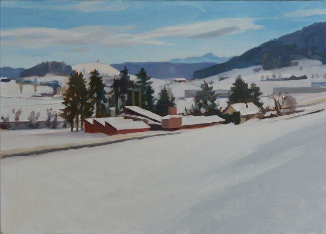 Pig Farm II – Oil on Panel, 30×21.5cm, 2021