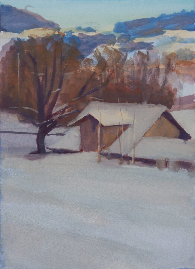 Wiesental – Gouache on Paper, 17x23cm, 2021