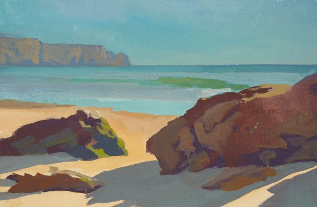 Praia do Telheiro – Gouache on Paper, 28x19cm, 2021