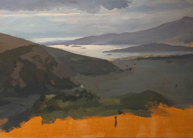 Gulf of Corinth – Oil on Panel, 18x25cm, 2022
