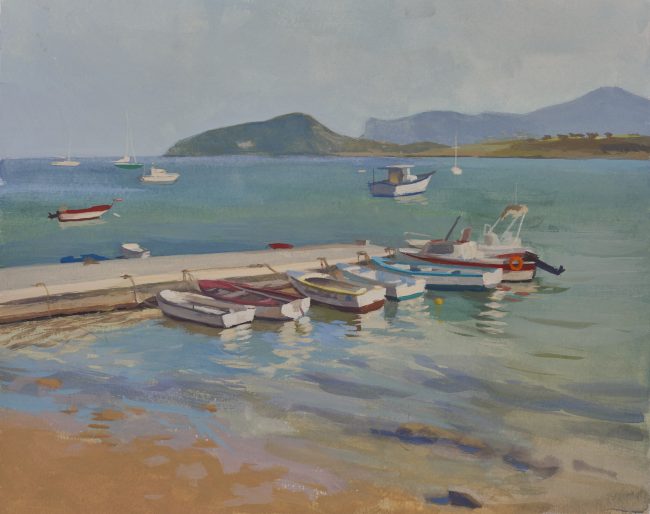 Porto Rafti – Gouache on Paper, 31x24cm, 2022