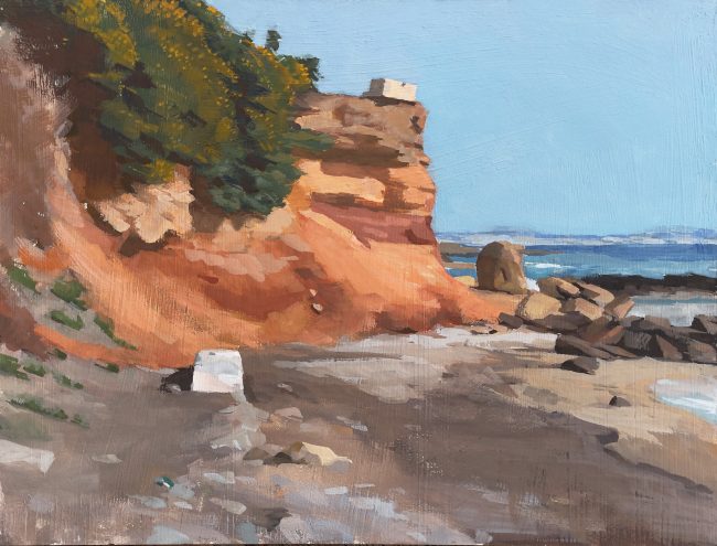 At the Sea – Gouache on Cardboard, 19x15cm, 2022