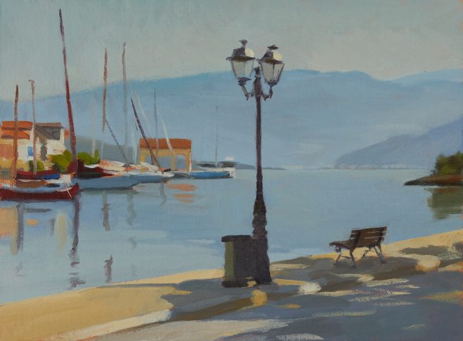 Galaxidi Port – Oil on Canvas, 24x18cm, 2022