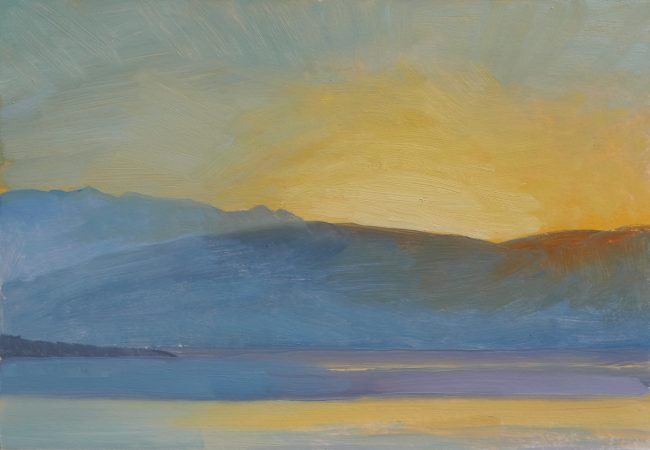 Sunrise – Oil on Paper, 21x15cm, 2022