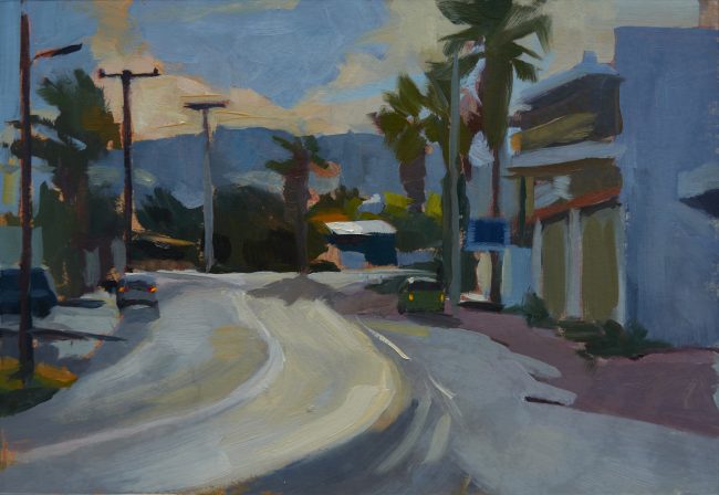 Vavronos Road – Oil on Paper, 21x15cm, 2022
