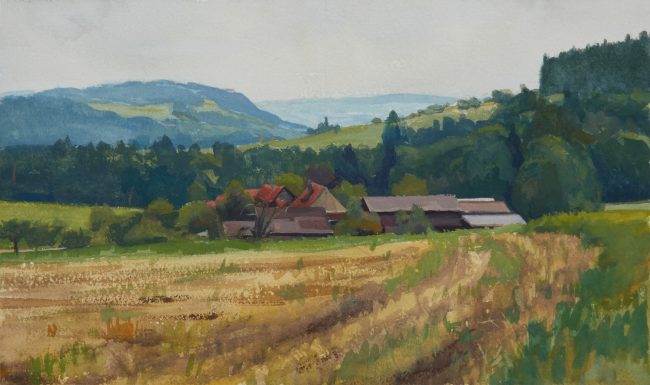 Teuschenhof – Gouache on Paper, 30x18.5cm, 2022