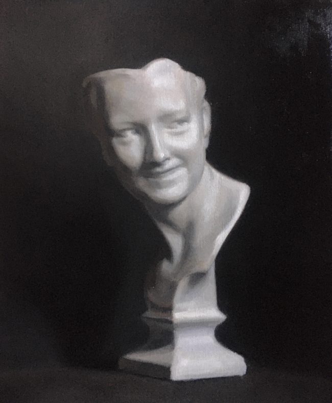 Carpeaux Head, Oil on Canvas, 50x60cm, 2019